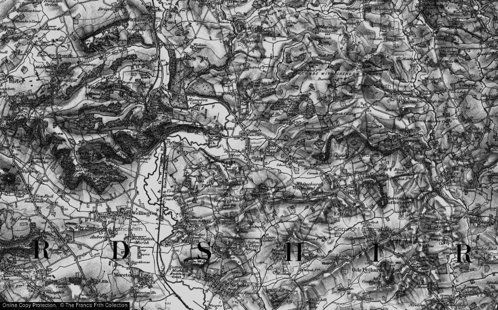 Old Map of Bodenham Moor, 1898 in 1898