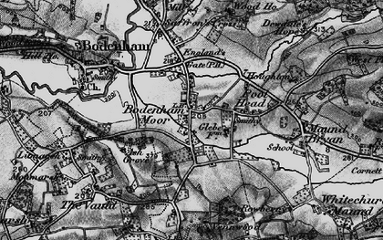 Old map of Bodenham Moor in 1898