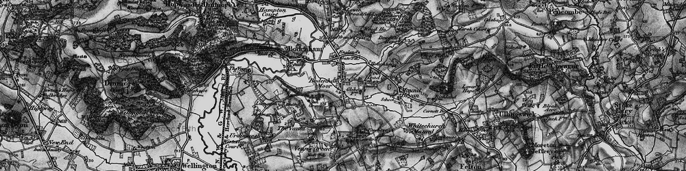Old map of Bodenham Moor in 1898