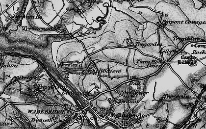 Old map of Bodieve in 1895