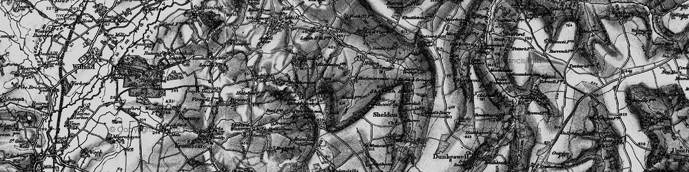 Old map of Bodmiscombe in 1898