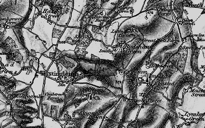 Old map of Bodsham in 1895