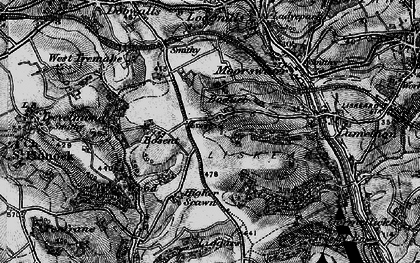Old map of Boduel in 1896