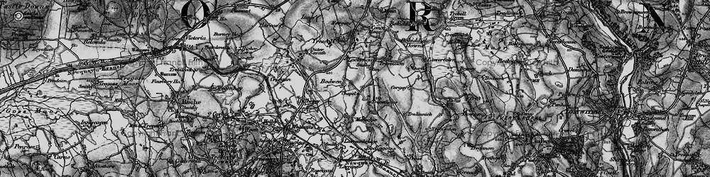 Old map of Bodwen in 1895