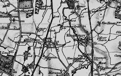Old map of Bodymoor Heath in 1899
