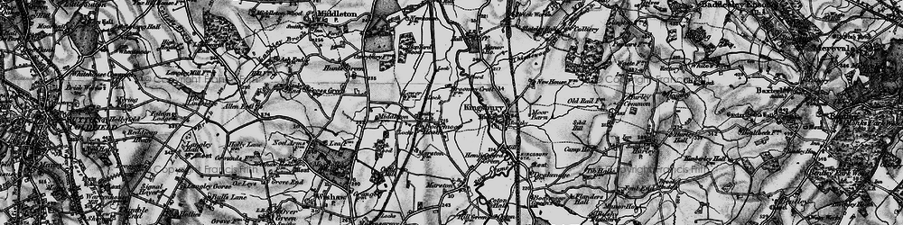 Old map of Bodymoor Heath in 1899