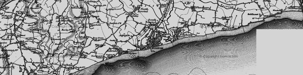 Old map of Bognor Regis in 1895