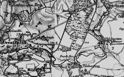 Old map of Bolas Heath in 1899