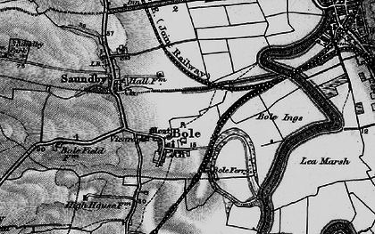 Old map of Bole Ings in 1895