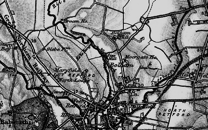 Old map of Bolham in 1899