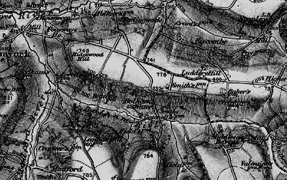 Old map of Bolham River in 1898