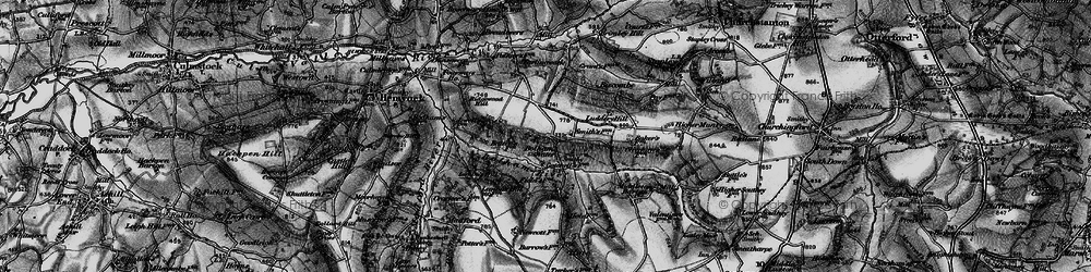 Old map of Bolham Water in 1898