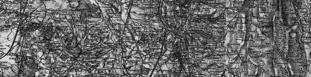 Old map of Bollington Cross in 1896