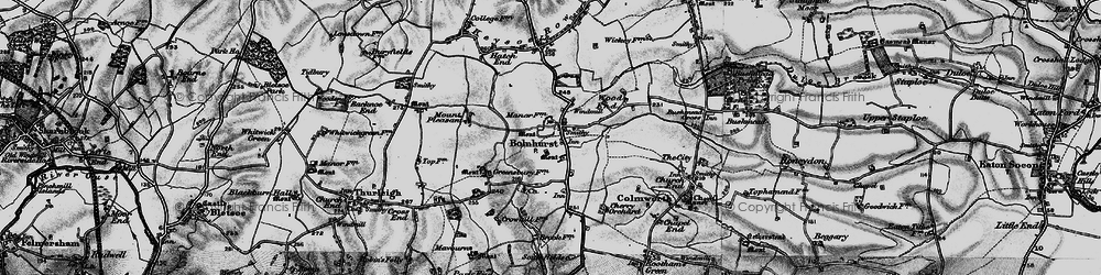 Old map of Bolnhurst in 1898