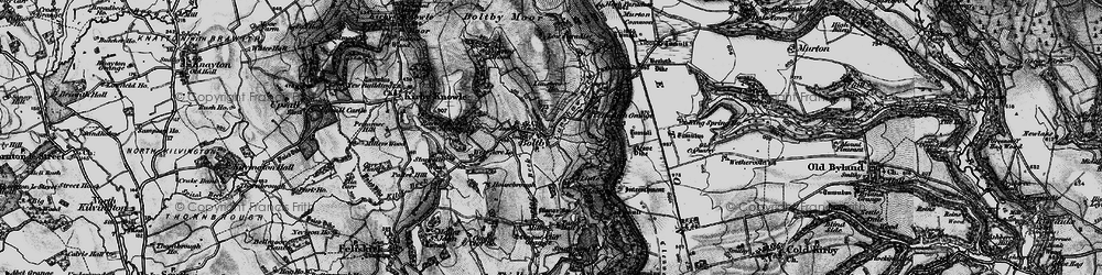 Old map of Boltby Scar in 1898