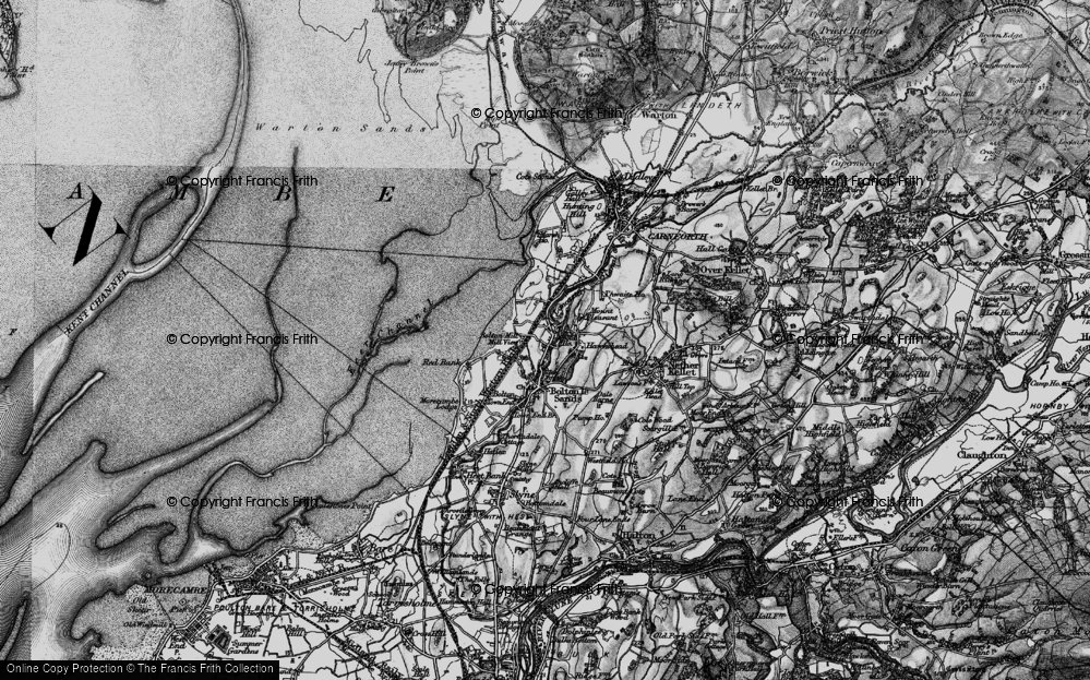 Old Map of Historic Map covering Bolton Holmes in 1898