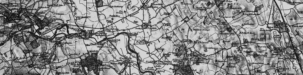Old map of Bolton-on-Swale in 1897