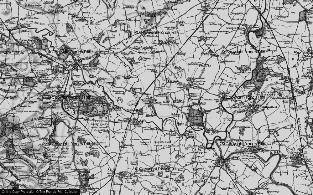 Old Map of Bolton Percy, 1898 in 1898