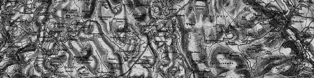 Old map of Bolventor in 1895