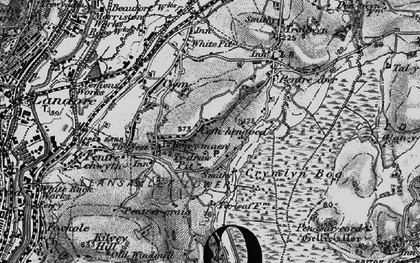 Old map of Bon-y-maen in 1897