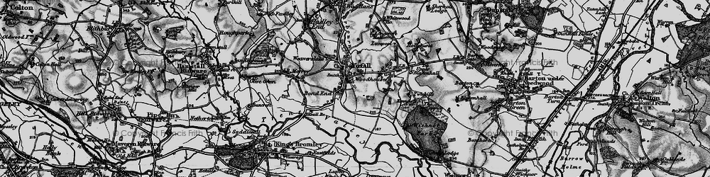 Old map of Bond End in 1898