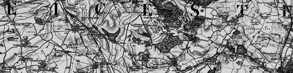 Old map of Bondman Hays in 1895