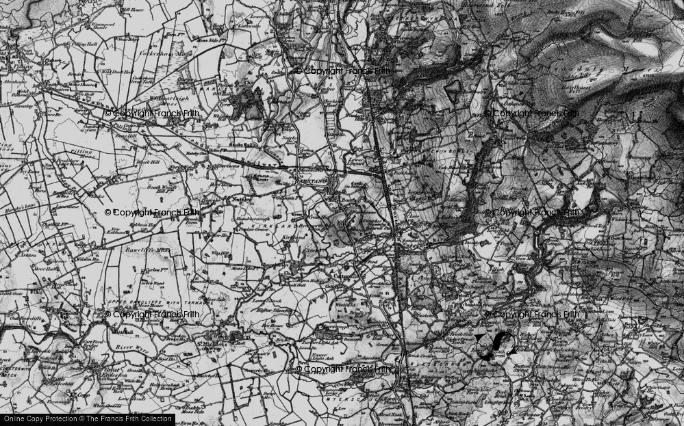 Old Map of Historic Map covering Ringing Hill in 1896