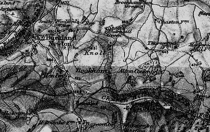 Old map of Bookham in 1898