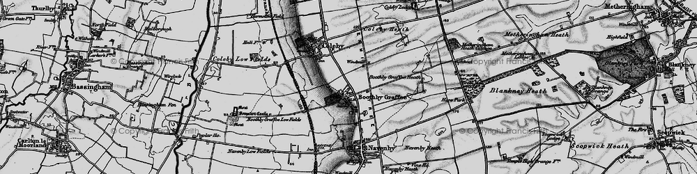 Old map of Boothby Graffoe in 1899