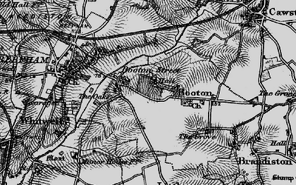 Old map of Booton in 1898