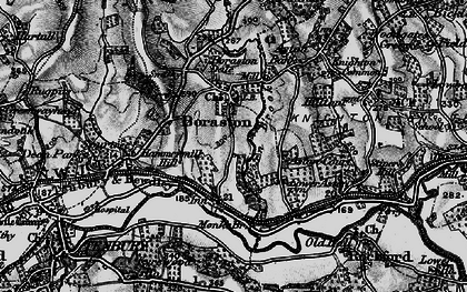 Old map of Boraston in 1899