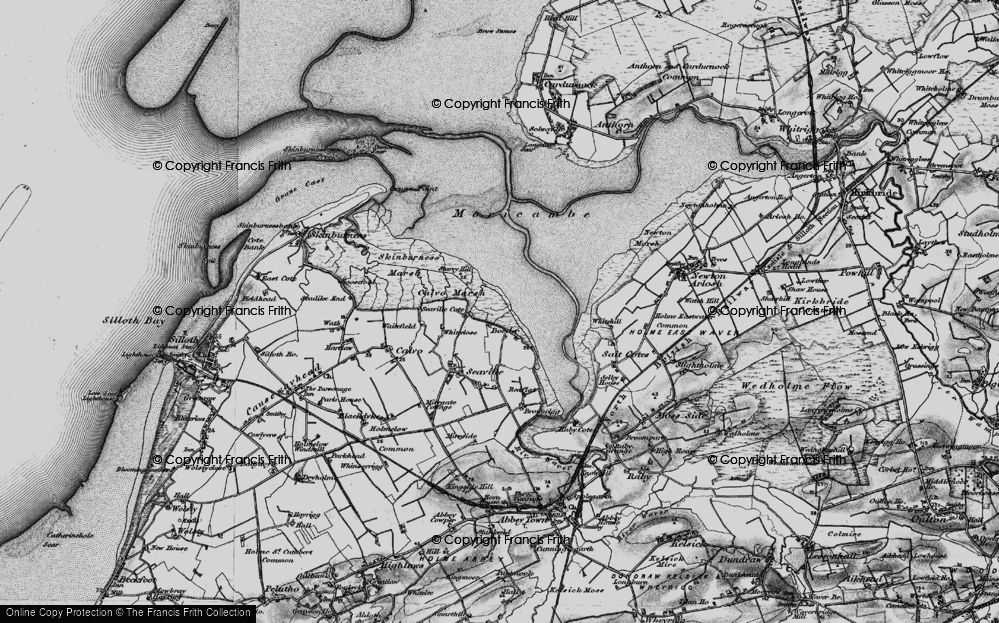 Old Map of Historic Map covering Calvo Marsh in 1897