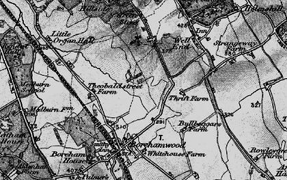 Old map of Borehamwood in 1896