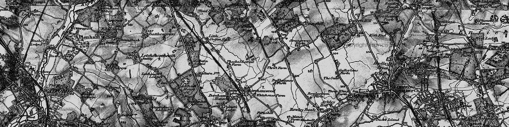 Old map of Borehamwood in 1896