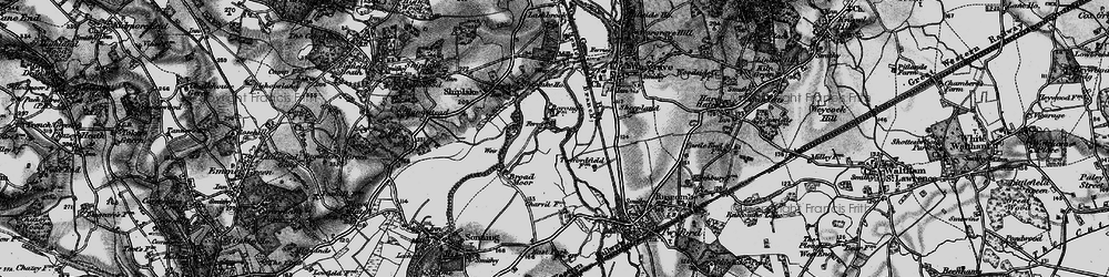 Old map of Borough Marsh in 1895