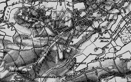 Old map of Borough Post in 1898