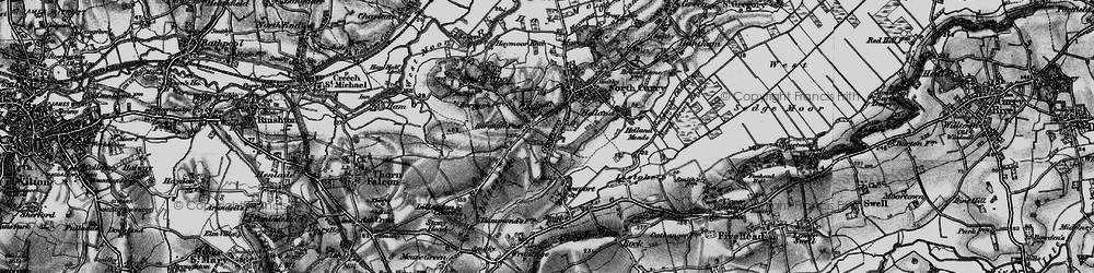 Old map of Borough Post in 1898