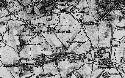 Old map of Barnes Cross in 1898