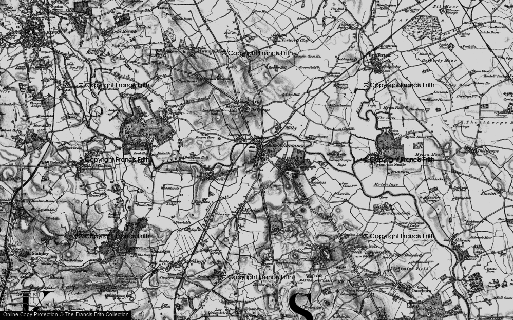 Old Map of Boroughbridge, 1898 in 1898