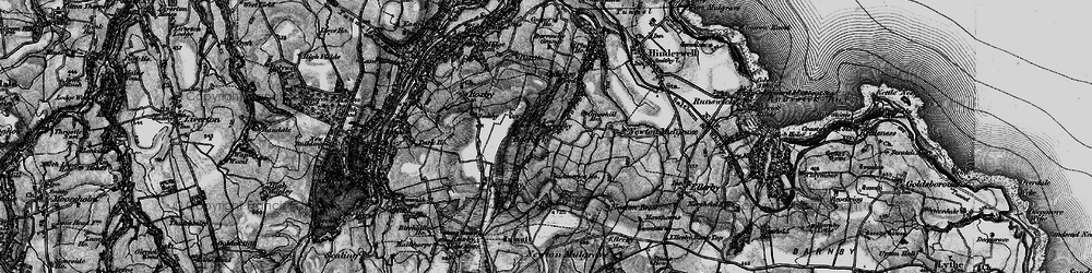 Old map of Borrowby Moor in 1898