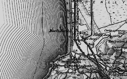 Old map of Borth in 1899