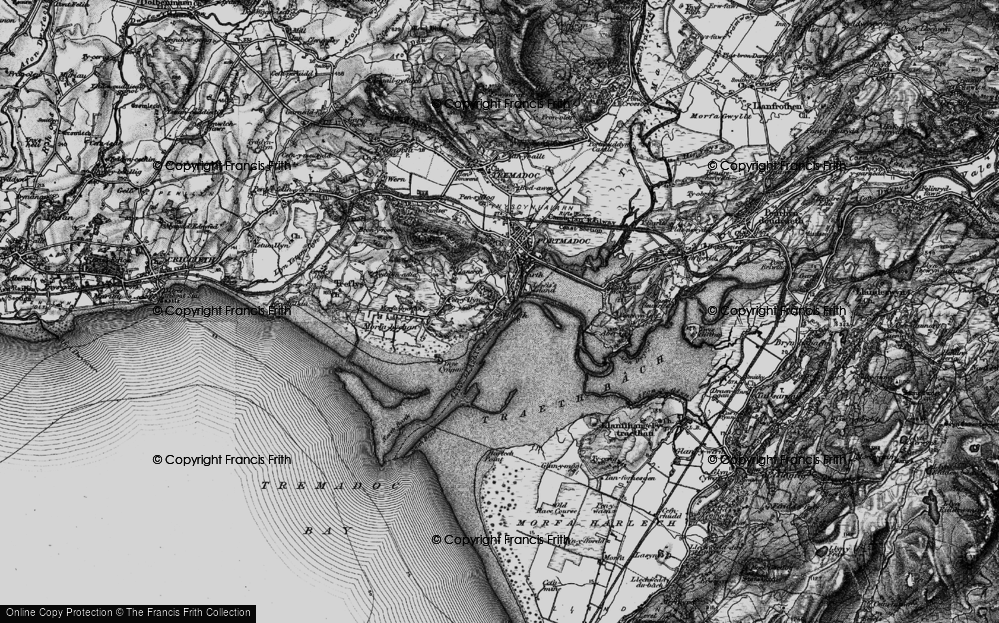 Old Map of Historic Map covering Pen Llyn in 1899