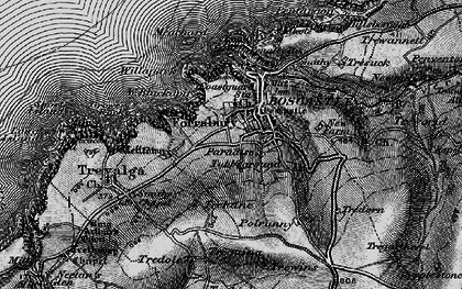 Old map of Boscastle in 1895