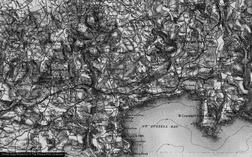 Old Map of Boscoppa, 1895 in 1895
