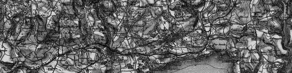 Old map of Boscoppa in 1895