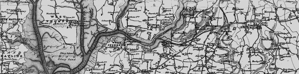 Old map of Birdham Pool in 1895