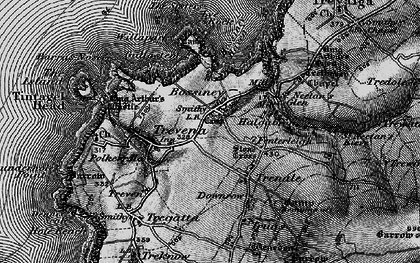 Old map of Bossiney in 1895