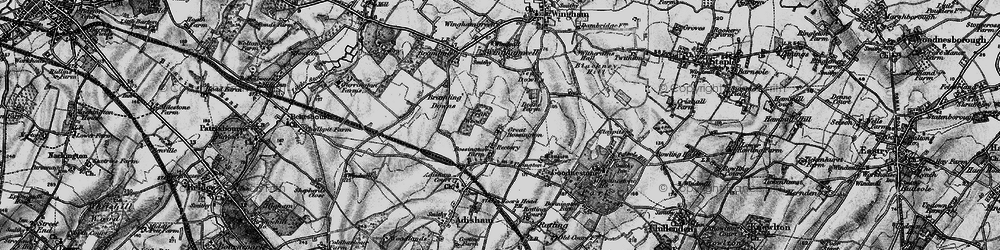 Old map of Bossington in 1895