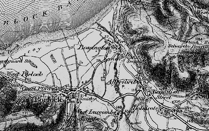 Old map of Bossington in 1898