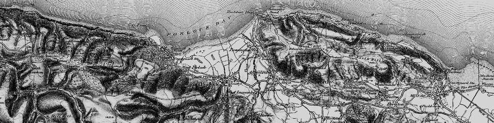 Old map of Bossington in 1898